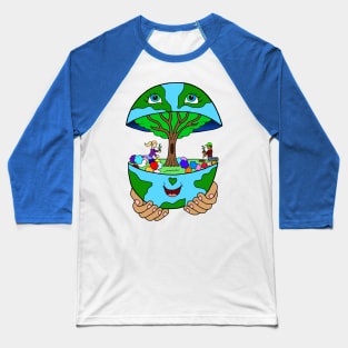 Let's Nurture the Earth Together Baseball T-Shirt